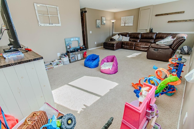 playroom with carpet