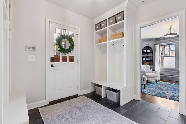 mudroom with baseboards