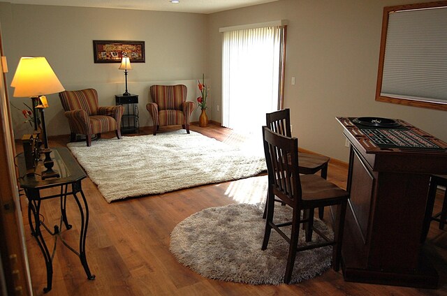 interior space featuring wood finished floors