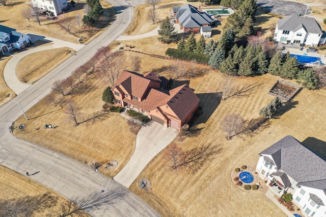 bird's eye view featuring a residential view