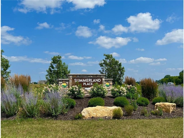 view of community sign