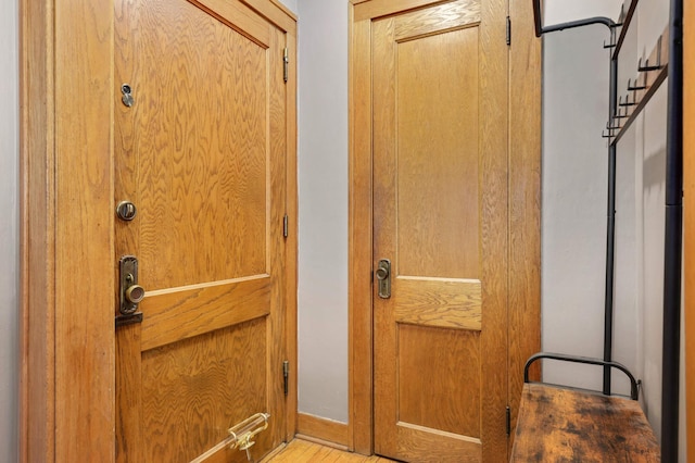 interior space featuring wood finished floors