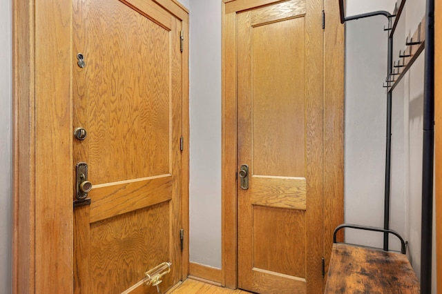 interior space with wood finished floors