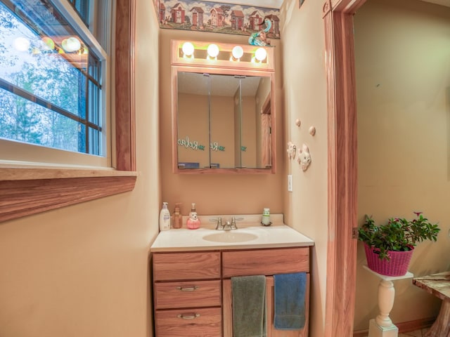 bathroom with vanity