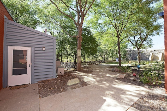 view of patio with fence