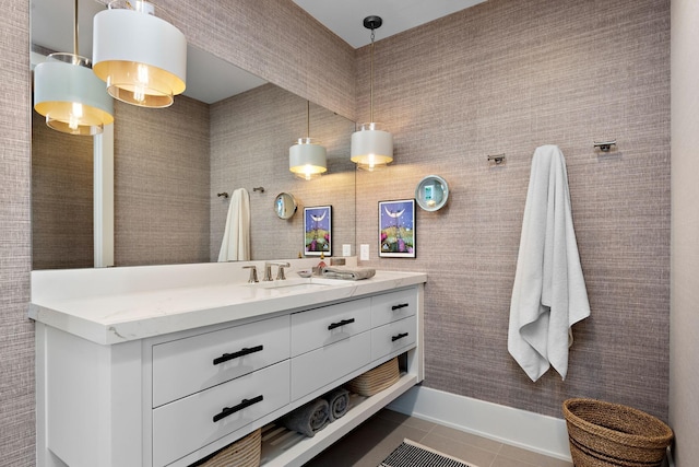18411 9th Ave N, Plymouth, MN 55447 - bathroom with vanity and tile patterned floors