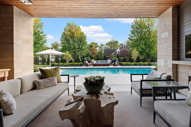 18411 9th Ave N, Plymouth, MN 55447 - swimming pool featuring outdoor lounge area and a patio