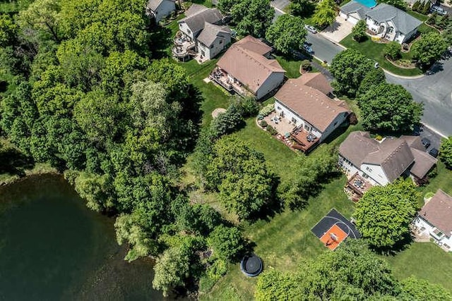 bird's eye view with a residential view