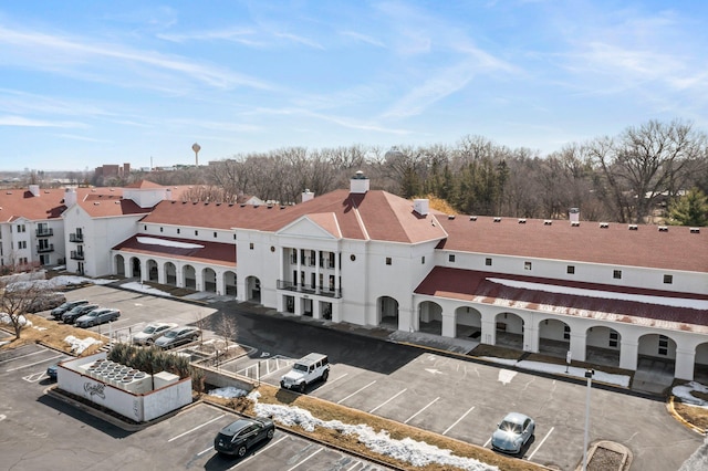 bird's eye view with a residential view