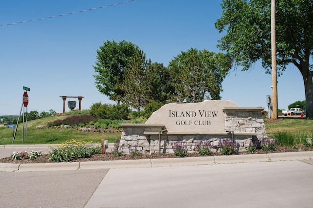 view of community sign