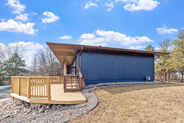 exterior space with a wooden deck