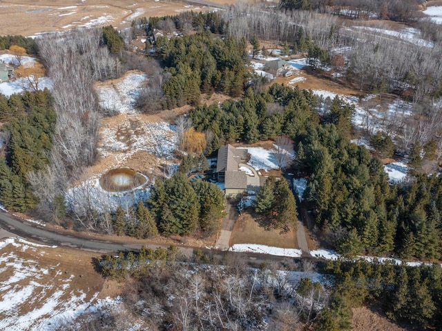 view of snowy aerial view