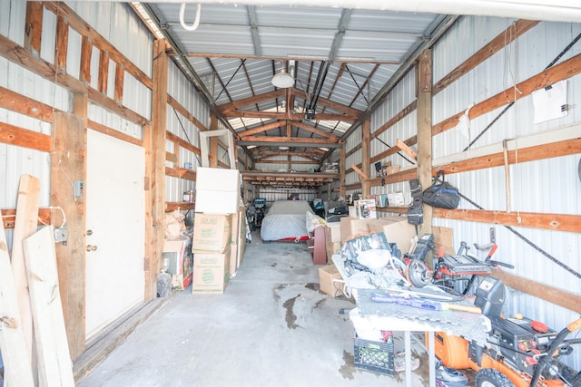 storage featuring a garage