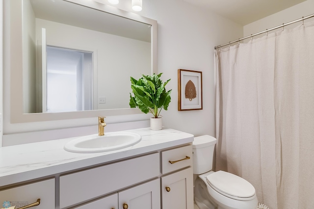 full bath with toilet and vanity