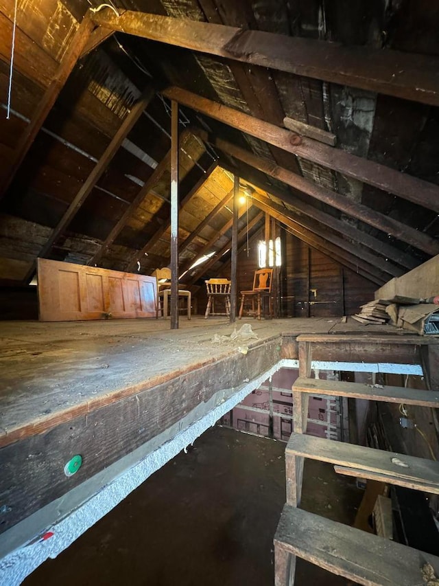 view of attic