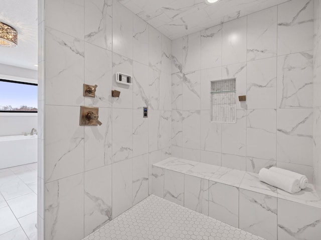 16419 Kiska St NE, Ham Lake, MN 55304 - full bath with a tile shower and a tub