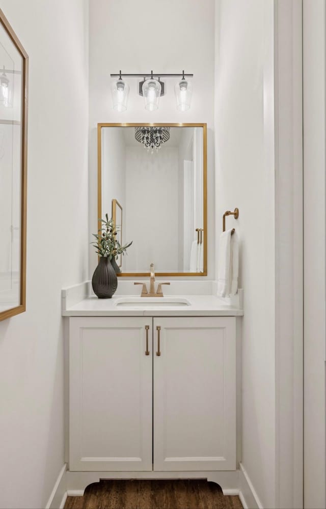 16419 Kiska St NE, Ham Lake, MN 55304 - bathroom with vanity and baseboards