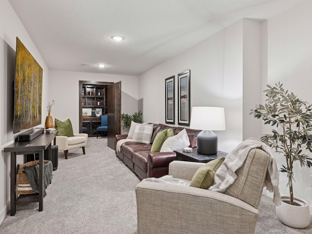 16419 Kiska St NE, Ham Lake, MN 55304 - carpeted living area with recessed lighting and a textured ceiling
