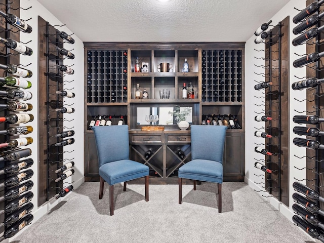 16419 Kiska St NE, Ham Lake, MN 55304 - wine room with carpet and a textured ceiling