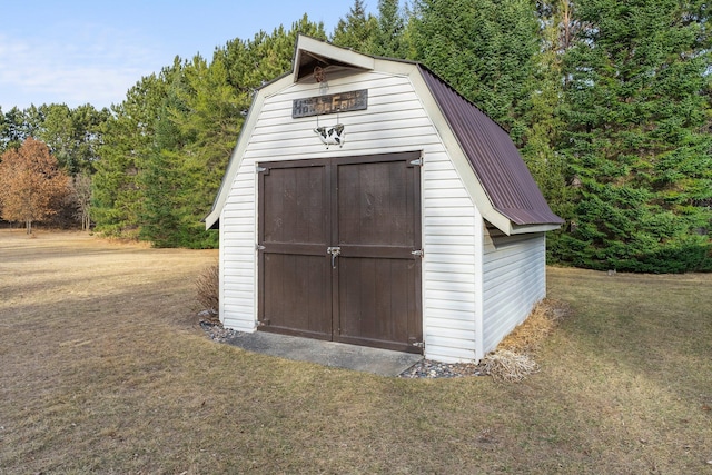 view of shed