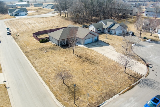 birds eye view of property featuring a residential view