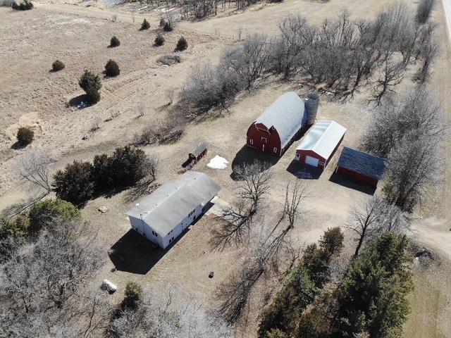 birds eye view of property with a desert view