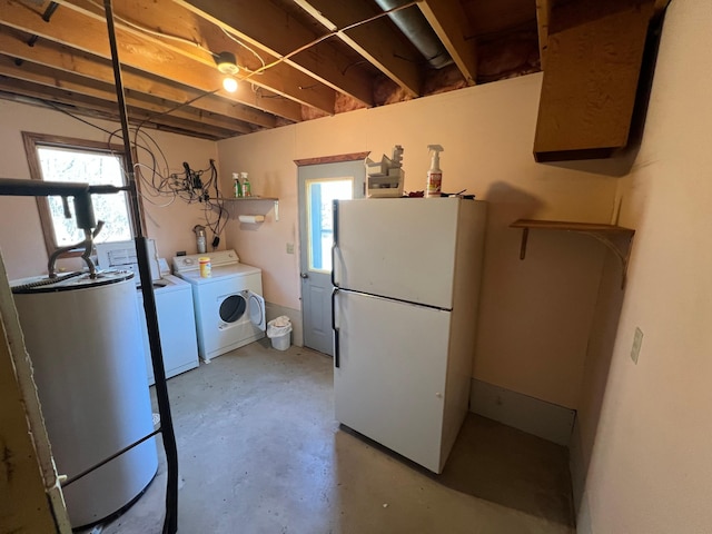 interior space featuring washer and dryer, a wealth of natural light, and laundry area