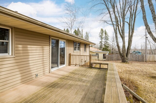 wooden deck with fence