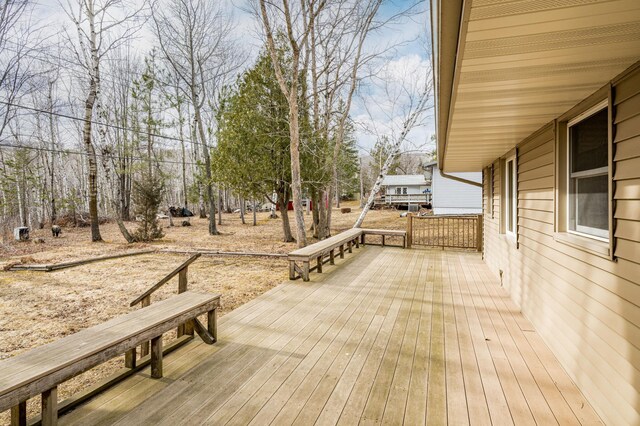 view of wooden terrace