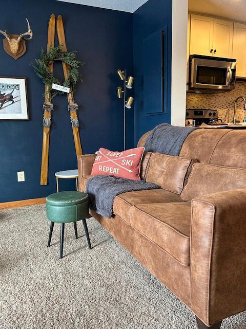 living room with baseboards