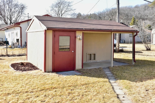 view of outbuilding with an outbuilding