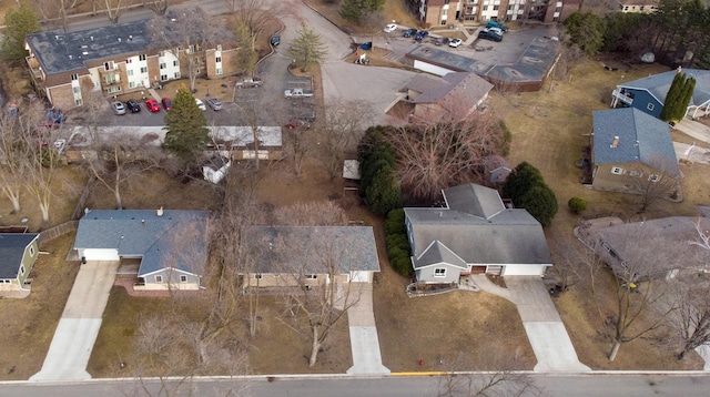 aerial view featuring a residential view