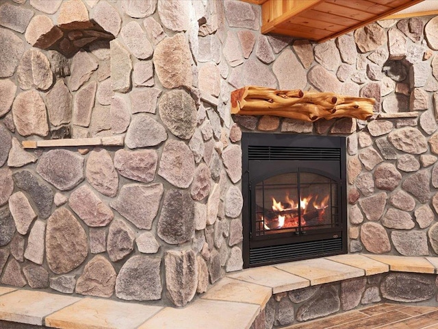 9529- 20th St, Saint Mathias Twp, MN 56449 - interior details with a stone fireplace