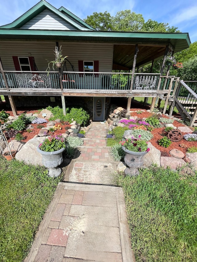 9529- 20th St, Saint Mathias Twp, MN 56449 - country-style home with a deck