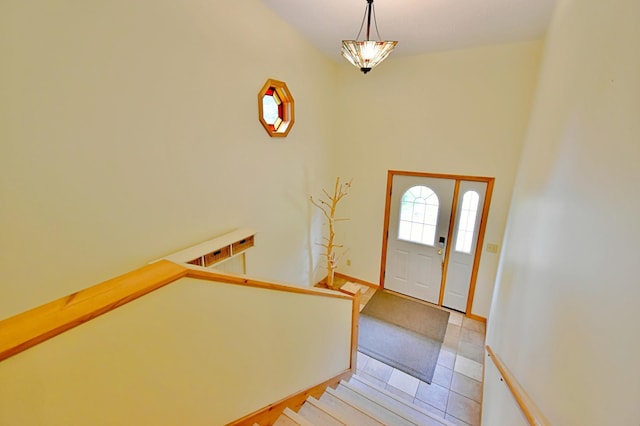 foyer with baseboards