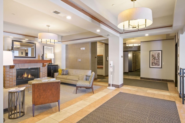 common area with visible vents