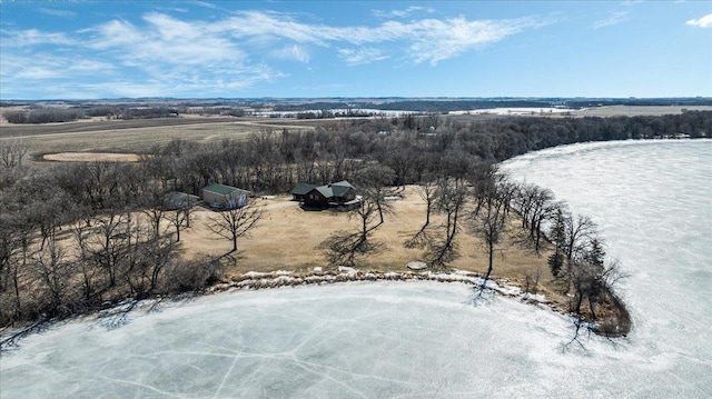 bird's eye view with a rural view