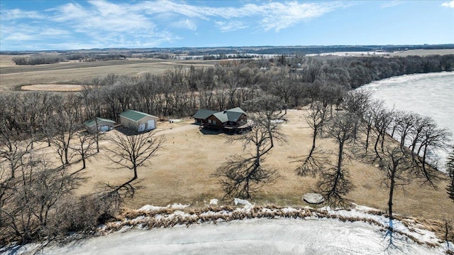 drone / aerial view featuring a rural view