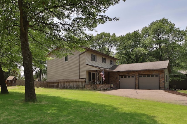 8403 Red Pine Cir, Baxter, MN 56425 - traditional home with a garage, driveway, and stone siding