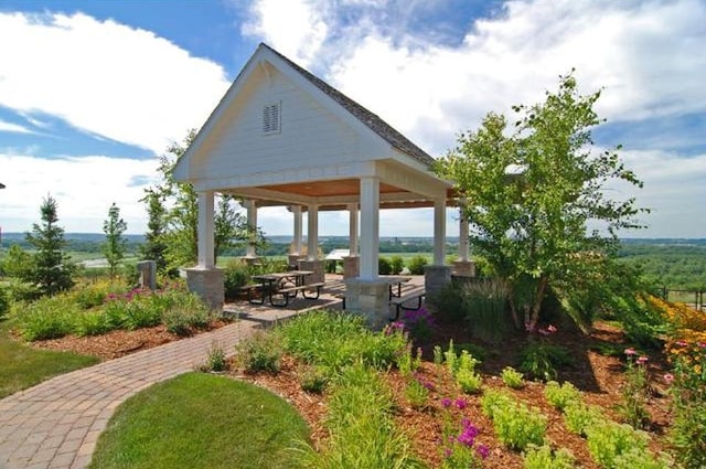 surrounding community with a gazebo