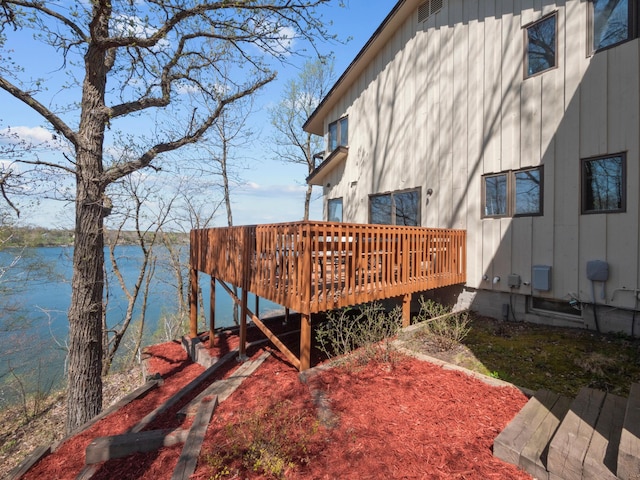 3694 Iona Way SW, Alexandria, MN 56308 - wooden deck with a water view