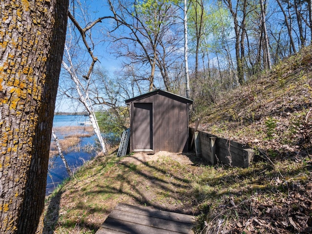 3694 Iona Way SW, Alexandria, MN 56308 - view of shed with a water view