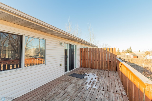 wooden deck with fence