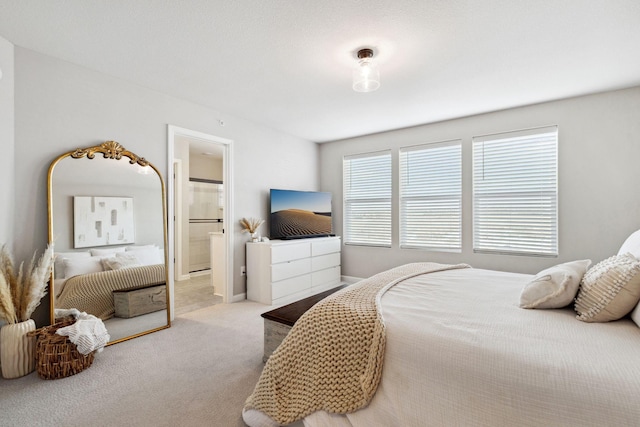 bedroom featuring carpet and ensuite bathroom