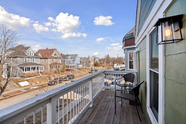 balcony with a residential view