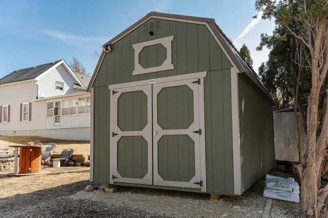 view of shed