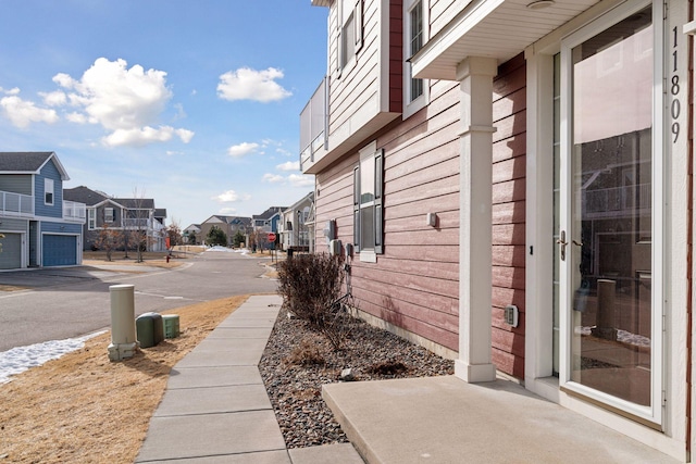 exterior space featuring a residential view