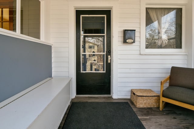 view of doorway to property