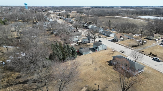 aerial view with a residential view