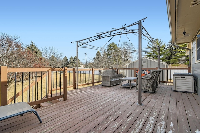 view of wooden deck